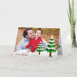 Snowman Photo Season's Greetings Card