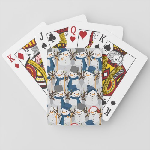 Snowman Pile Poker Cards