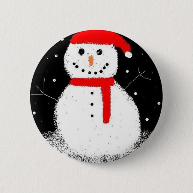 snowman pinback button (Front)