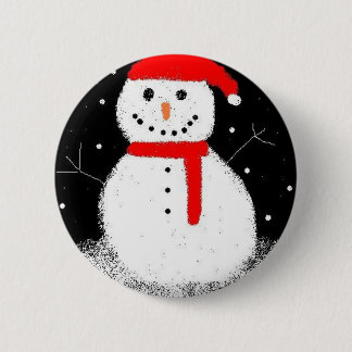 snowman pinback button