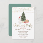 Snowman,Pine Tree,Cookies Christmas Party  Invitation<br><div class="desc">An elegant holiday party invitation featuring a Christmas tree with a cookies, and snowman. These beautiful Christmas invitations are perfect for Christmas dinner party invitations, holiday gift exchange invitations, Christmas fundraisers, holiday ball invitations, and other events held during the month of December. Just use the template fields to add your...</div>