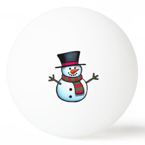 Snowman Ping Pong Ball
