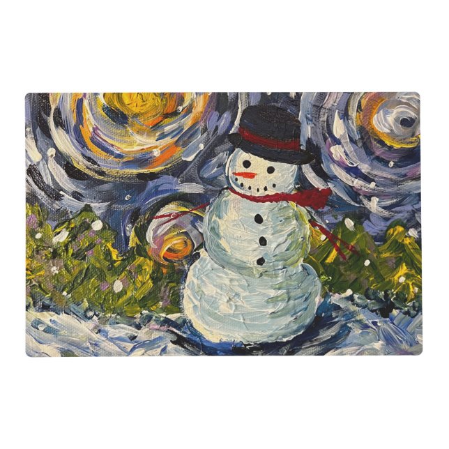 Snowman Place Mat (Back)