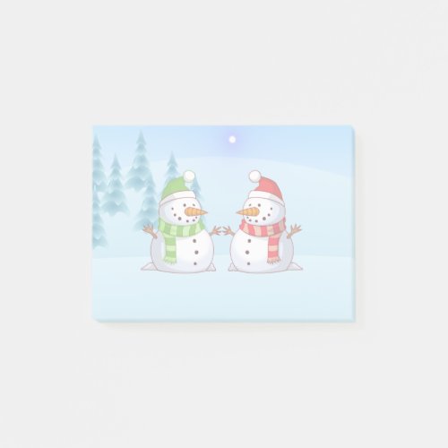 Snowman Playdate Post_it Notes