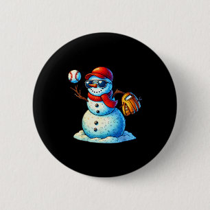 Snowman Playing Baseball As Tcher Boys Teens Chris Button