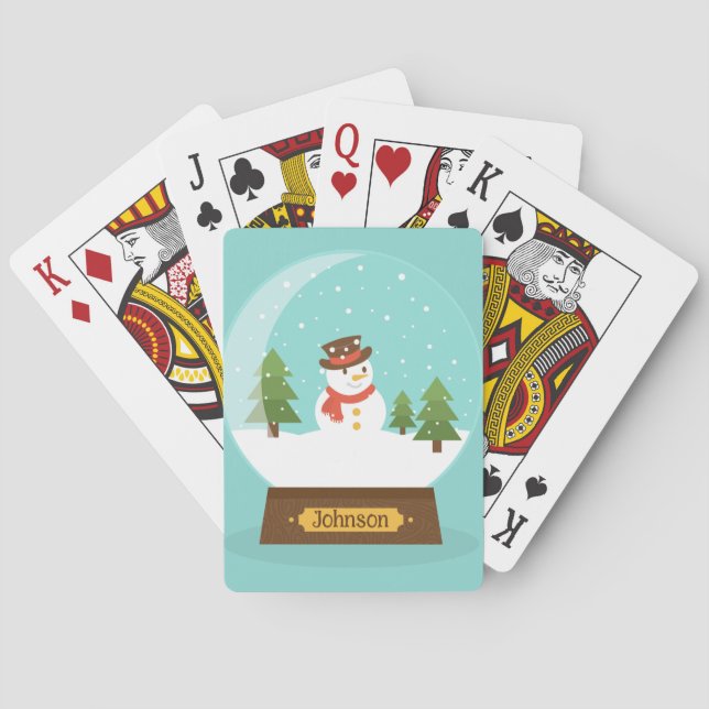  Snowman Playing Cards - Personalized -Add Name (Back)