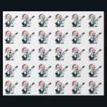 Snowman Playing Electric Guitar Santa Christmas Wrapping Paper<br><div class="desc">Rockstar Snowman,  Electric Guitar Christmas,  Santa Hat Snowman,  Festive Snowman Band,  Xmas 2025 Musician,  Winter Rock Meme,  Jolly Guitarist,  Holiday Metal Snowman,  Frosty Rocker,  Christmas Performance</div>