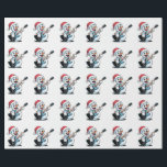 Snowman Playing Electric Guitar Santa Christmas Wrapping Paper<br><div class="desc">Rockstar Snowman,  Electric Guitar Christmas,  Santa Hat Snowman,  Festive Snowman Band,  Xmas 2025 Musician,  Winter Rock Meme,  Jolly Guitarist,  Holiday Metal Snowman,  Frosty Rocker,  Christmas Performance</div>