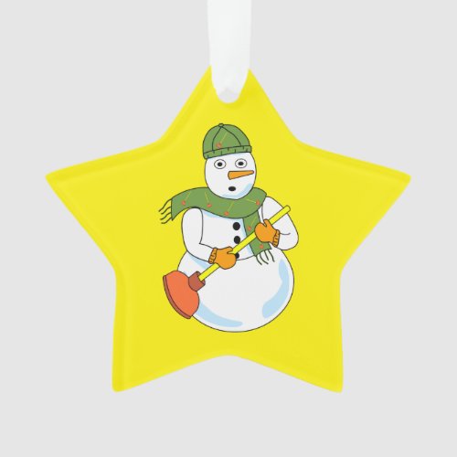 Snowman Plumber Ornament