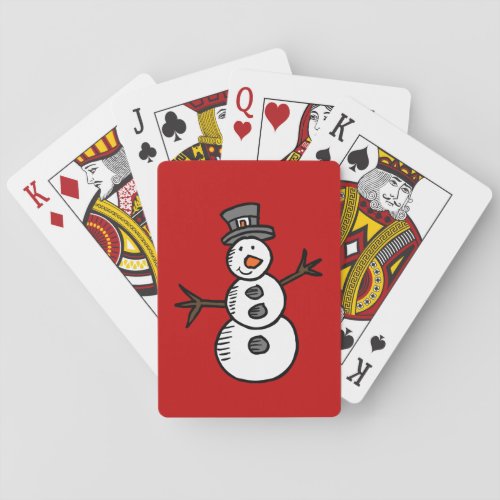 Snowman Poker Cards