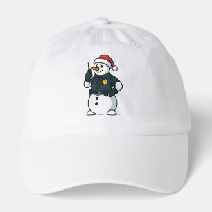 Snowman Police Officer Christmas 2026 Holiday Law Hat