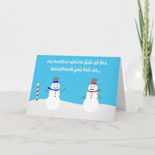 snowman politics holiday card