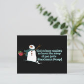 Snowman Poop Postcard | Zazzle