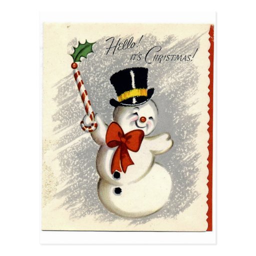 Snowman Postcard | Zazzle