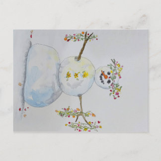 snowman postcard