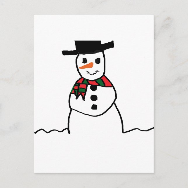 Snowman Postcard (Front)