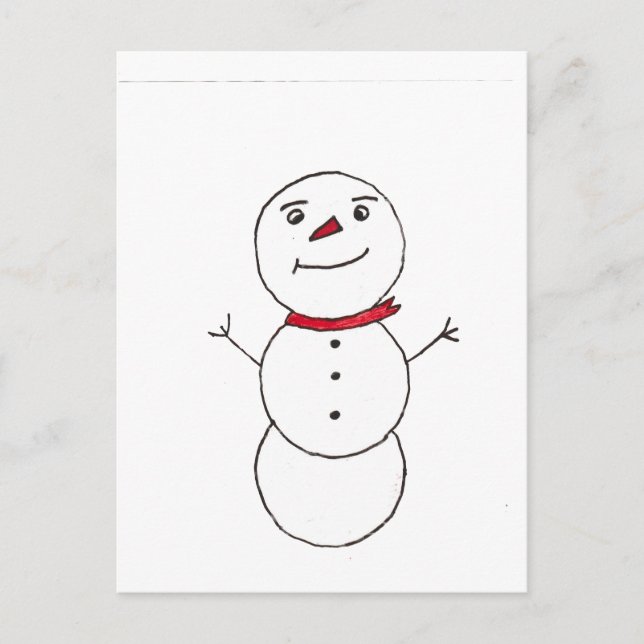 Snowman  postcard (Front)