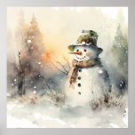 Snowman Poster<br><div class="desc">This is an AI image I created using Midjourney.</div>