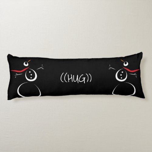 SNOWMAN PRESENTS Cute Text Hug Body Pillow