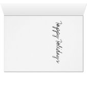 Snowman Pulling Christmas Lights Modern Holiday (Inside Horizontal (Bottom))