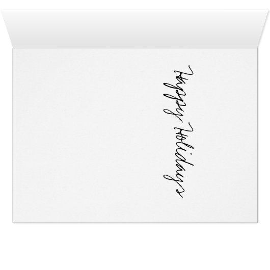 Snowman Pulling Christmas Lights Modern Holiday (Inside Horizontal (Bottom))