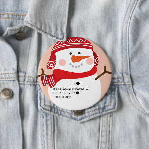 Snowman Quote Saying Button