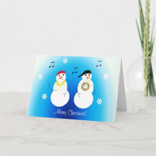 Snowman Rappers Holiday Card