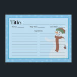 Snowman Recipe Card<br><div class="desc">Remember and gift your favorite recipes this holiday season. Great for gifting cookie recipes!</div>