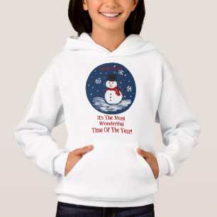 Snowman Red PERSONALIZE  Hoodie
