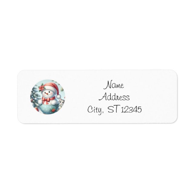 Snowman Return Address Label (Front)