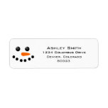 Snowman Return Address Label<br><div class="desc">A snowman is an anthropomorphic snow sculpture. In some cases, participants in winter festivals will build large numbers of snowmen. Because a snowman is situation-specific, it is a good example of popular installation art. In North America, typical snowmen consist of three large snowballs with some additional accoutrements for facial and...</div>