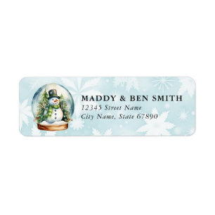 Snowman Return Address Labels