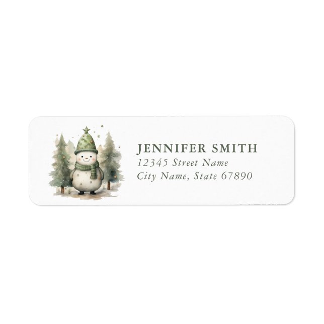 Snowman Return Address Labels (Front)