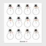 Snowman (Right-Facing) Winter Holiday Christmas Sticker<br><div class="desc">This super-fun sticker will brighten anyone's day! A white snowman has black coal eyes, smiling mouth, and buttons, a black top hat, and an extra-long orange carrot nose. Great for Christmas or Hanukkah cards or gift-wrapping, winter birthday presents or cards, party favor bags, or winter-themed crafts. And, don't forget the...</div>
