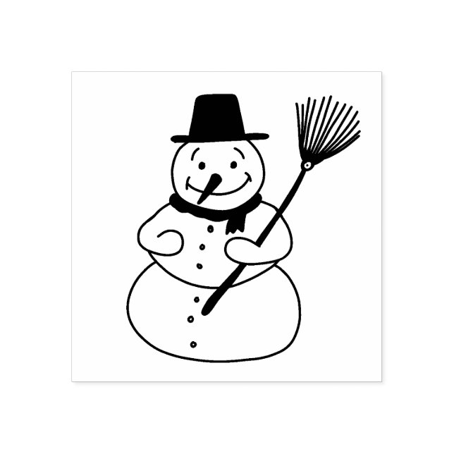 Snowman Rubber Stamp (Imprint)