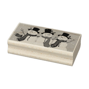Snowman Rubber Stamp