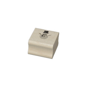 Snowman rubber stamp
