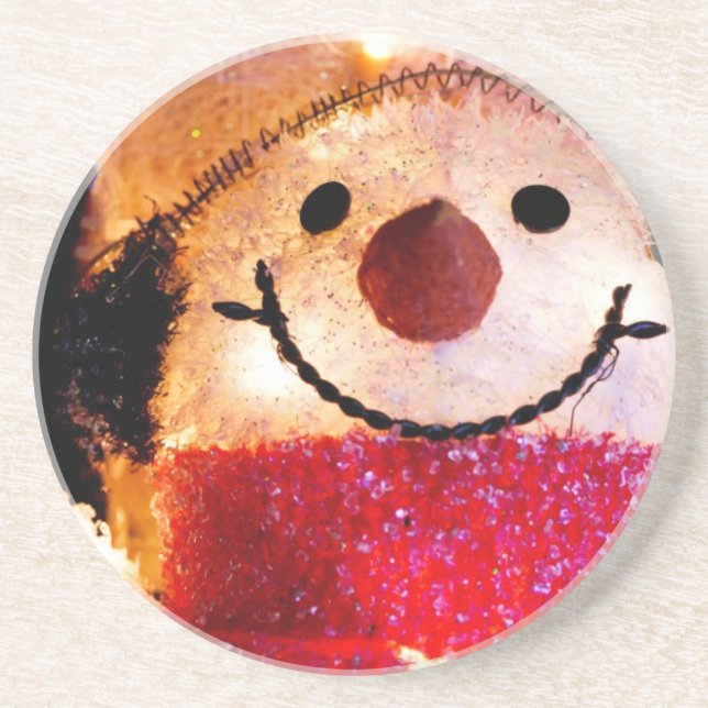SNOWMAN SANDSTONE COASTER (Front)