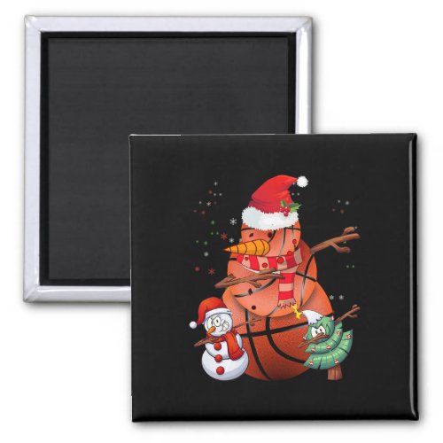 Snowman Scarf Heart Basketball Santa Hat Snow Chri Magnet