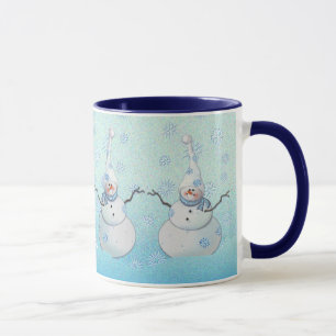 SNOWMAN, SCARF & SNOW HAT by SHARON SHARPE Mug