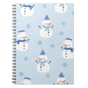 Snowman seamless pattern,winter background,winter notebook