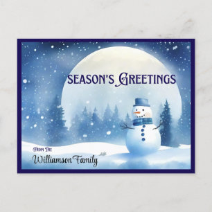 Snowman Season Greetings Holiday Postcard