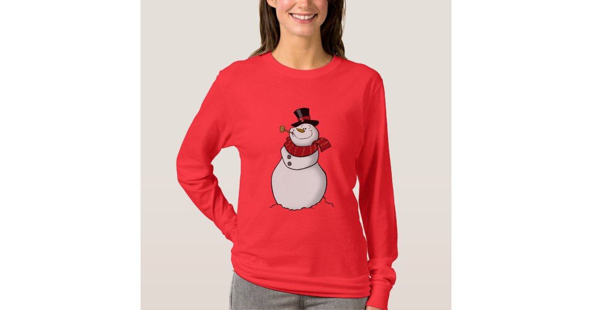 Snowman Shirt Red Zazzle