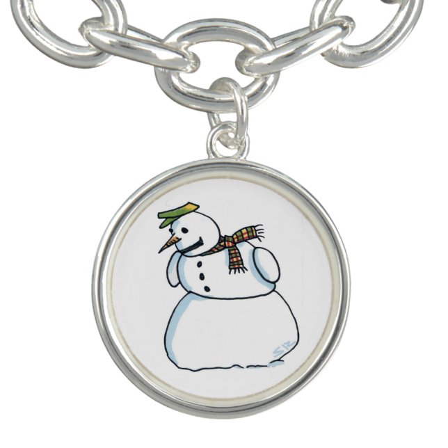 Snowman silver charm bracelet (Design)