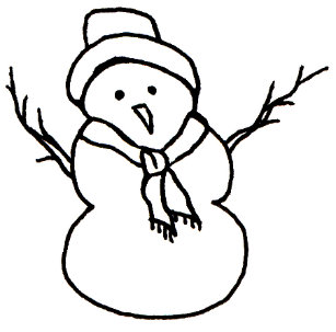Black And White Simple Design Cards Zazzle Snowman Simple Sweet Ink Line Drawing Art Design Holiday Card