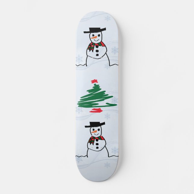 Snowman Skateboard Deck (Front)