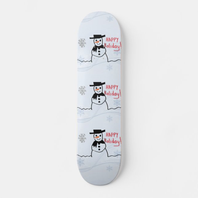 Snowman Skateboard Deck (Front)