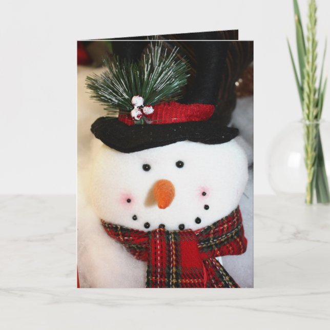 Snowman Smile Holiday Card (Front)