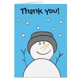 Snowman Smiling Card Thank You