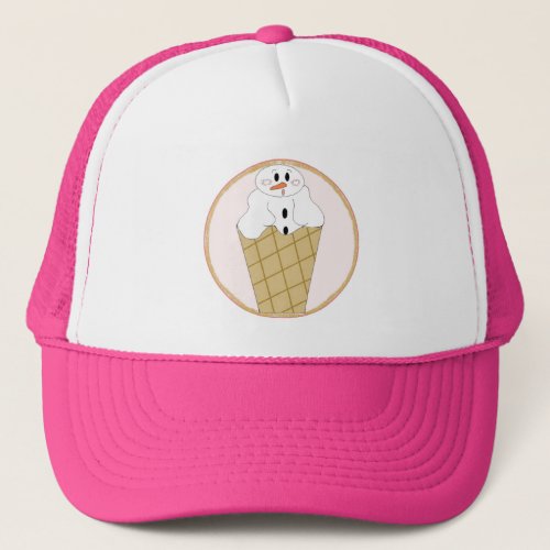 Snowman Snow Cone Trucker Hat